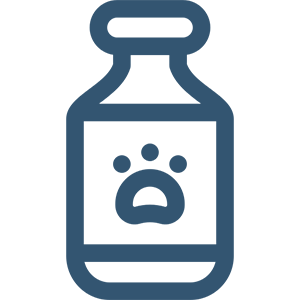 Veterinary medicine bottle icon