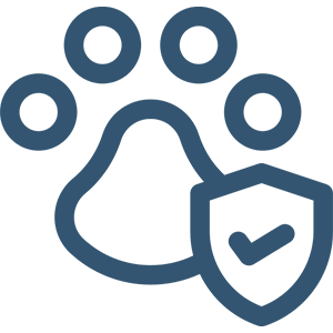 A pet paw print icon