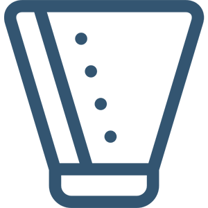 Icon of post-surgery recovery cone.